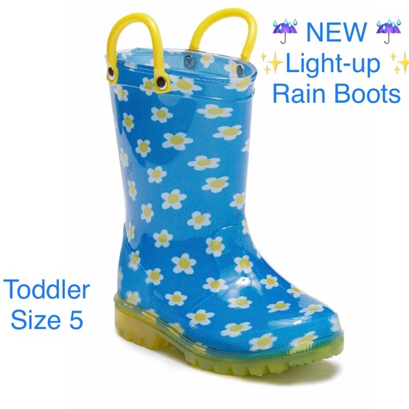 Lilly of New York Other - NEW Light-up Rain Boots Toddler Size 5